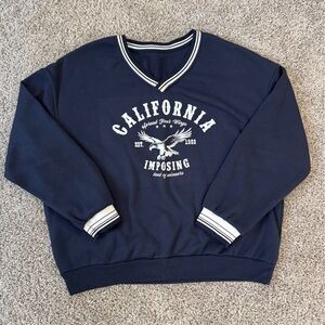 Navy California Graphic Sweatshirt